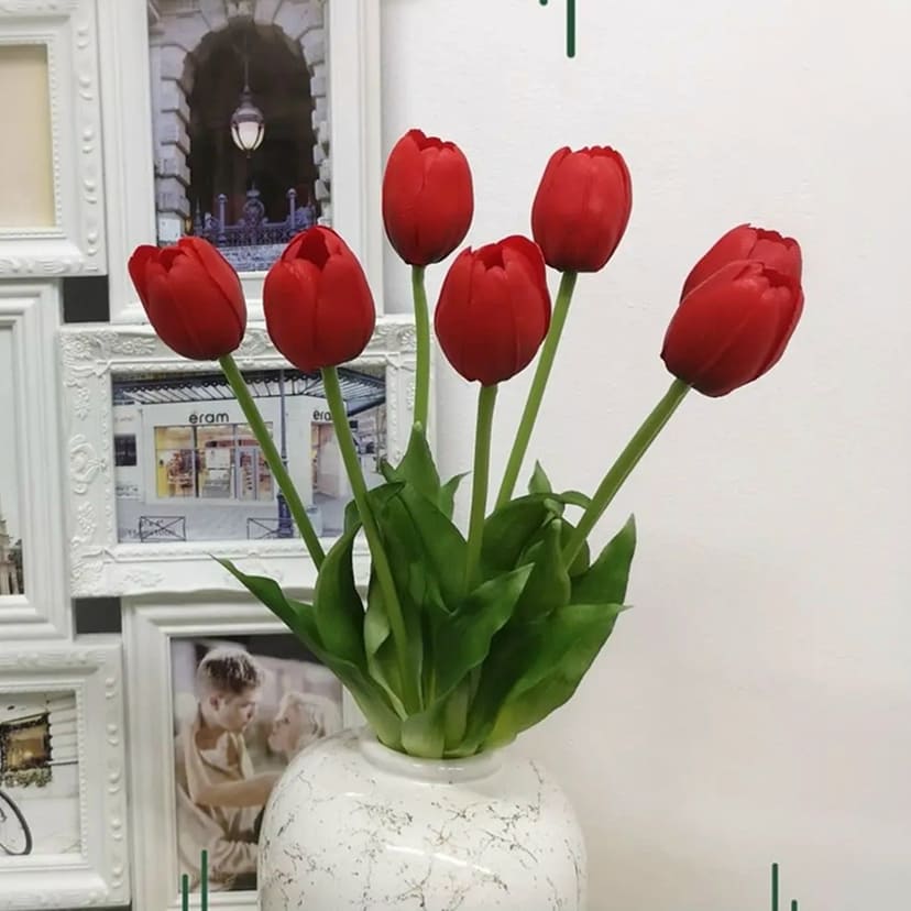 Искусственные цветы в Самаре | Цветы искусственные «Тюльпаны», красные, букет