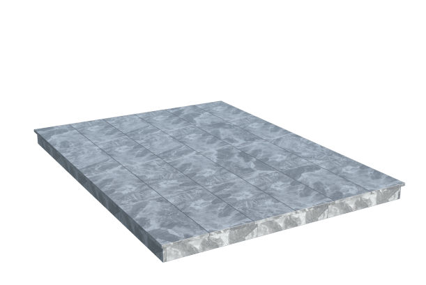 Площадки на могилу в&nbsp;Самаре | Площадка с вертикальной (10 см) мраморной облицовкой