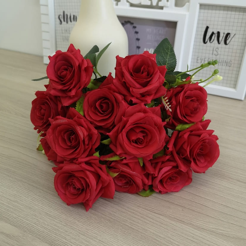 Искусственные цветы в Самаре | Цветы искусственные «Розы острые», красные, букет