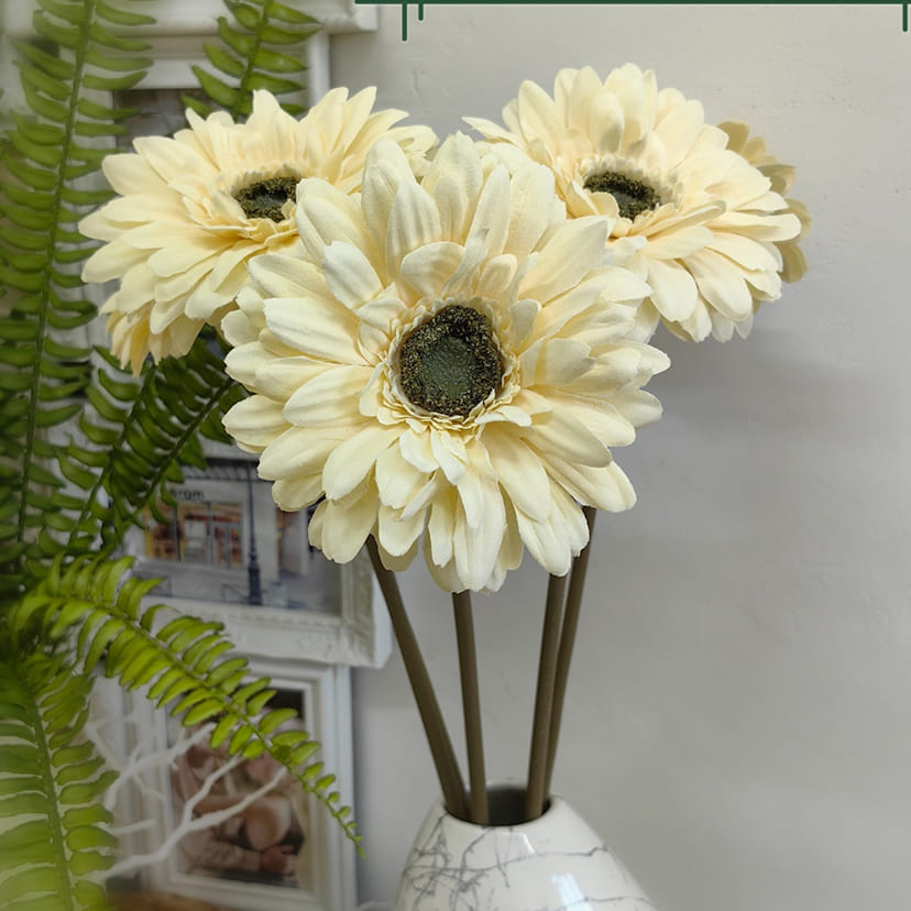 Искусственные цветы в Самаре | Цветок искусственный «Гербера», молочно-персиковая, одиночный