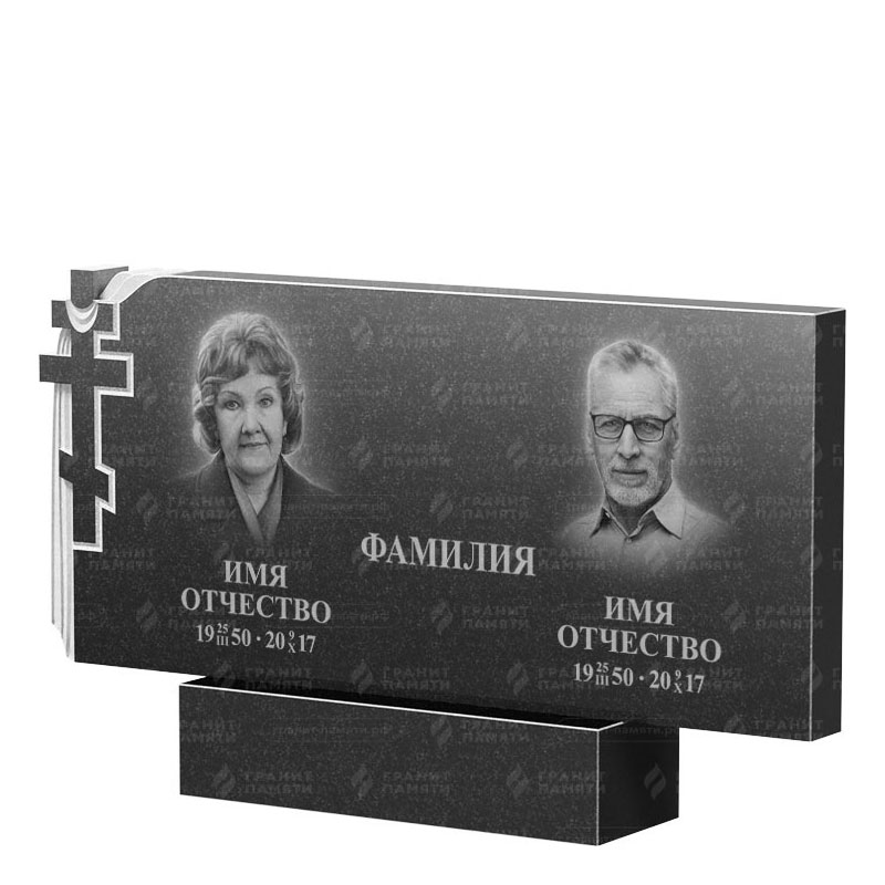 Памятники из гранита двойные в&nbsp;Самаре | Двойной гранитный памятник ФГ-139