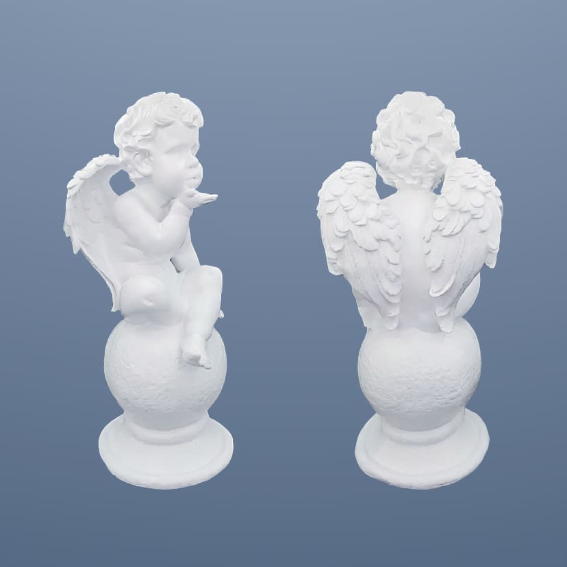 Скульптуры из искусственного мрамора в Самаре | Скульптура ангел на шаре №2