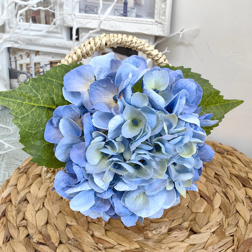 Искусственные цветы в Самаре | Цветок искусственный «Гортензия», голубая, одиночный