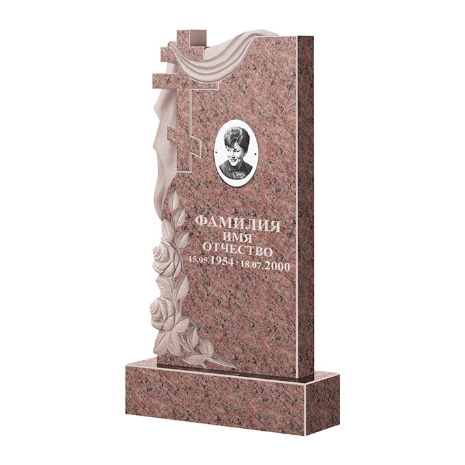 Гранитные памятники в&nbsp;Самаре | Памятник из гранита Розалия Pink ФГЦ-189