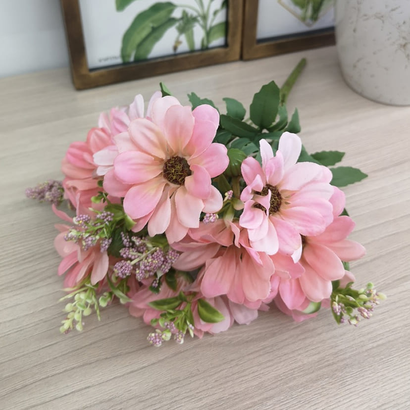 Искусственные цветы в Самаре | Цветы искусственные «Ромашки с бутонами», розовые, букет