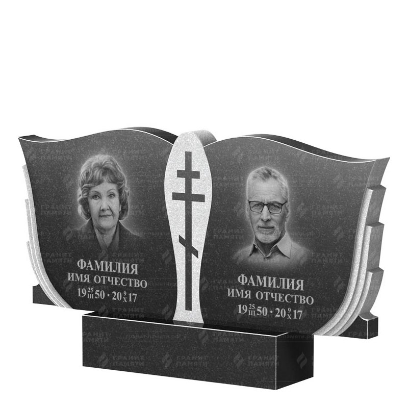 Памятники из гранита двойные в&nbsp;Самаре | Двойной гранитный памятник ФГ-136