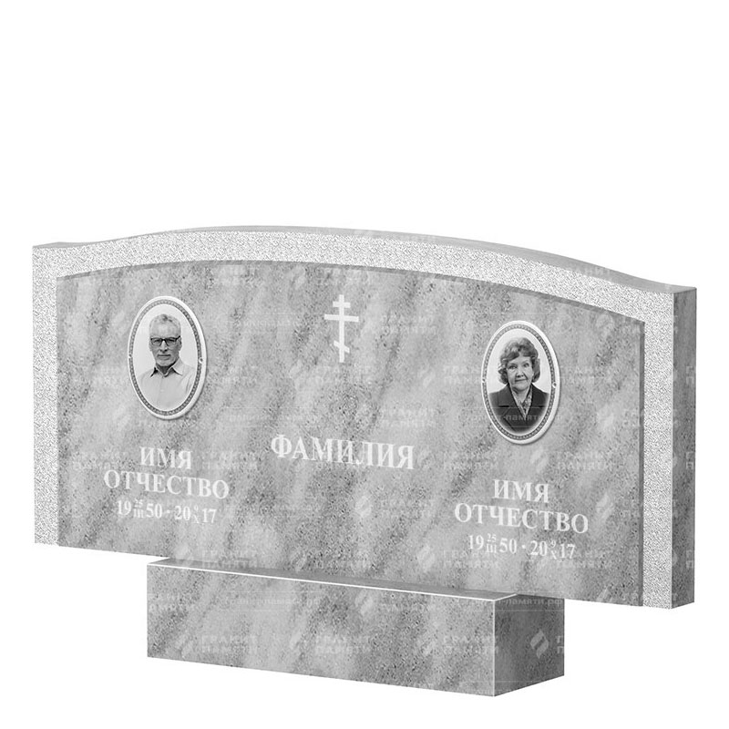 Памятники из мрамора в&nbsp;Самаре | Двойной мраморный памятник ФМ-131