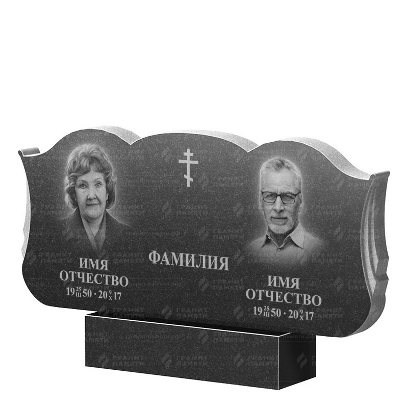 Гранитные памятники в&nbsp;Самаре | Двойной гранитный памятник ФГ-261
