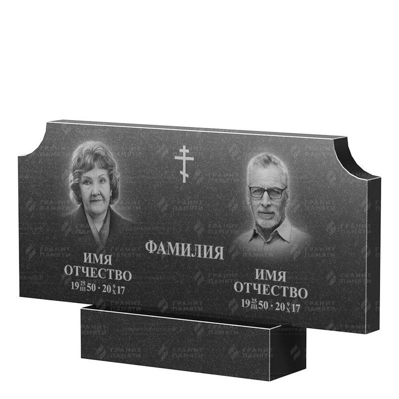 Памятники из гранита двойные в&nbsp;Самаре | Двойной гранитный памятник ФГ-253
