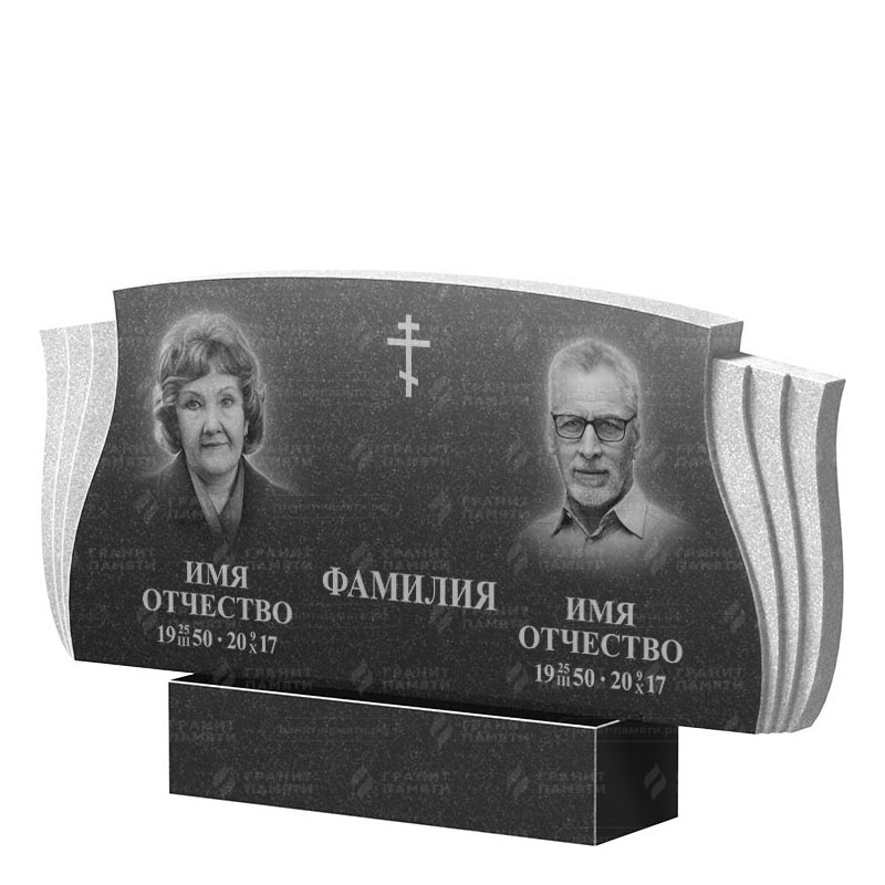 Гранитные памятники в&nbsp;Самаре | Двойной гранитный памятник ФГ-264
