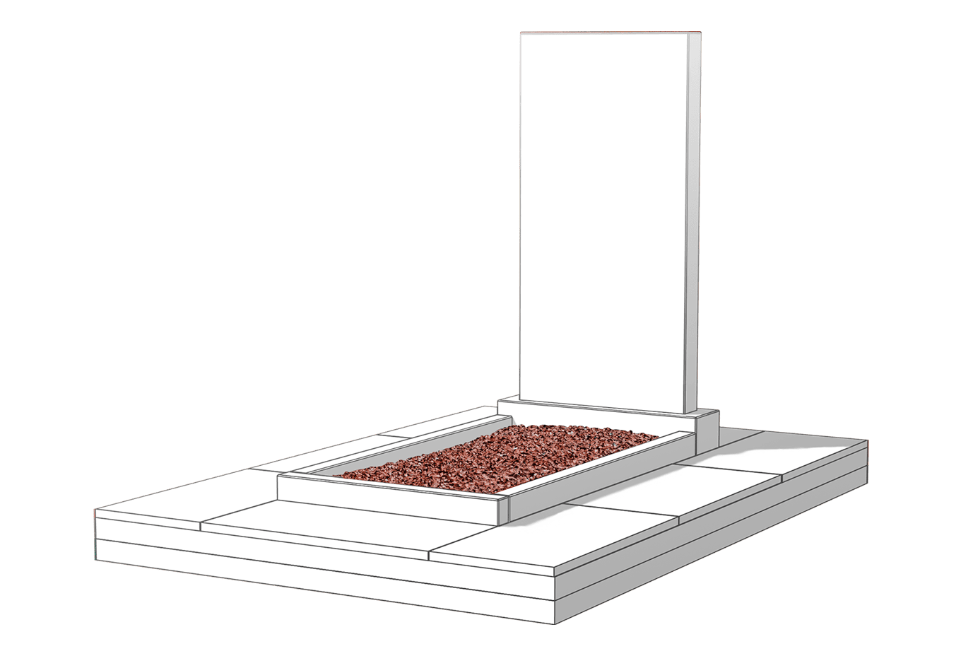 Засыпка цветника камушками в Самаре