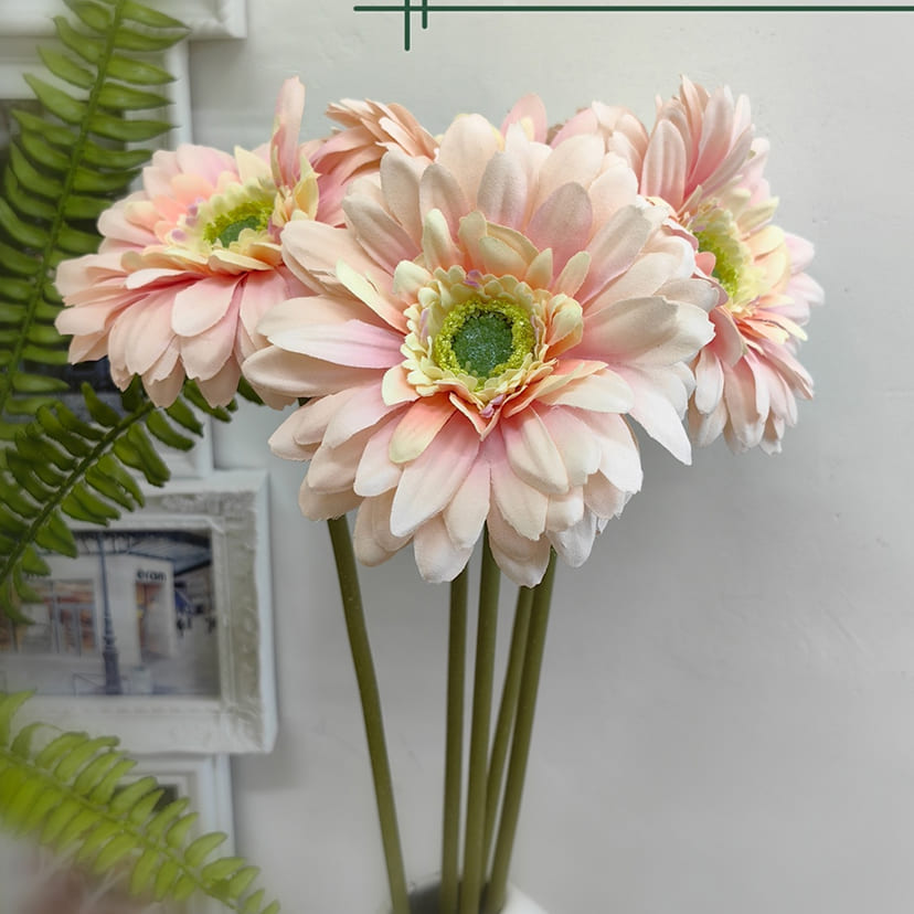 Искусственные цветы в Самаре | Цветок искусственный «Гербера», молочно-розовая, одиночный