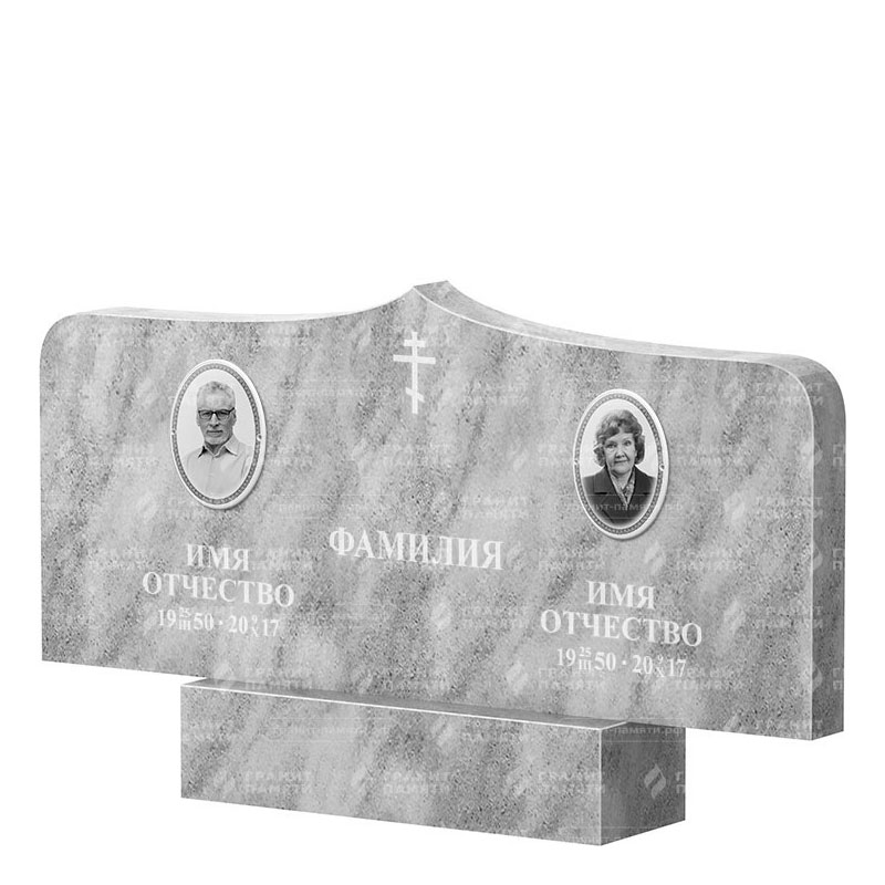 Памятники из мрамора в&nbsp;Самаре | Двойной мраморный памятник ФМ-260