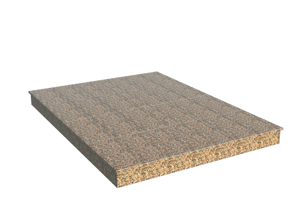 Площадки на могилу в&nbsp;Самаре | Площадка с вертикальной (15 см) облицовкой Южно-султаевским гранитом