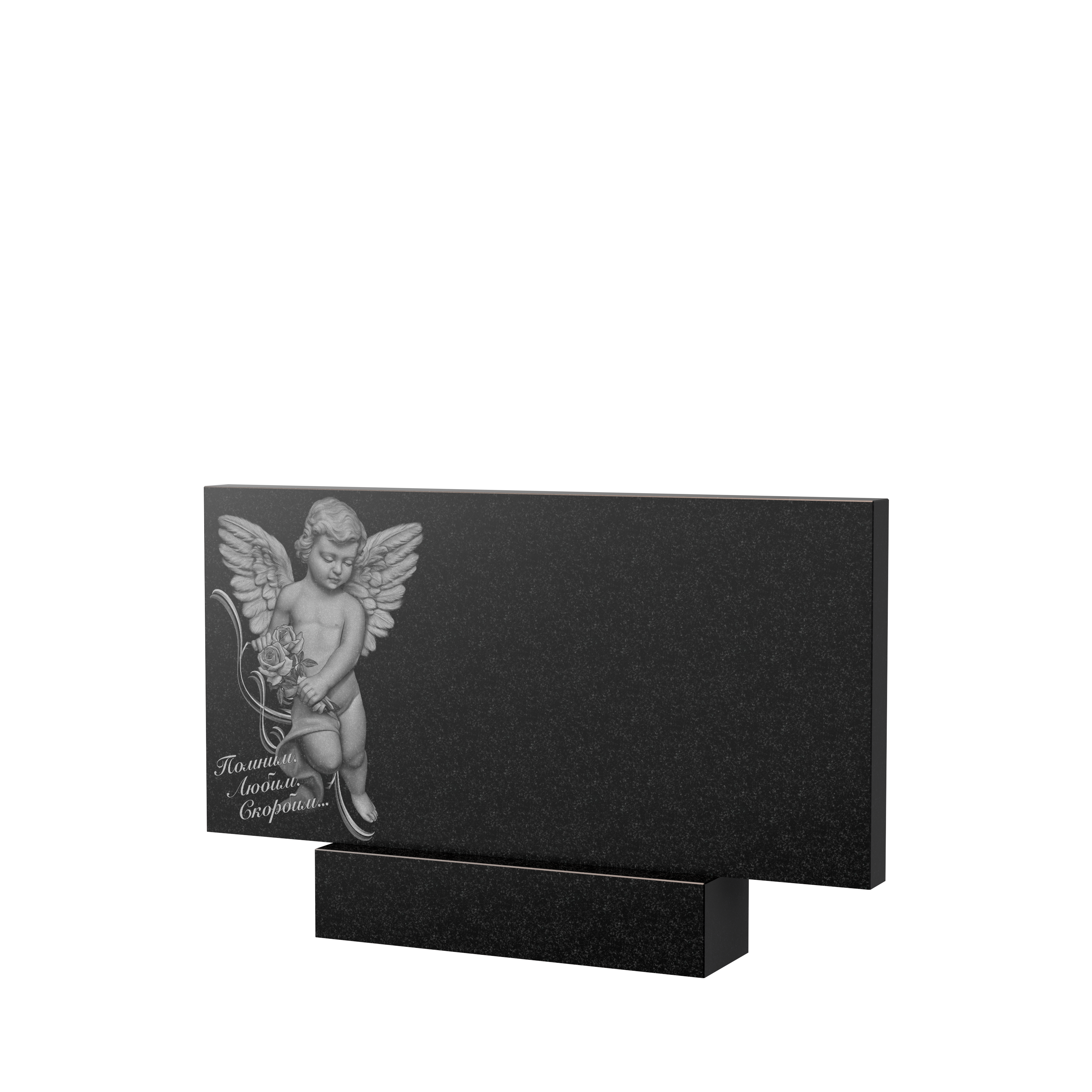 Художественное оформление памятника в&nbsp;Самаре | Художественное оформление на гранитную стелу, рисунок ГХО-008