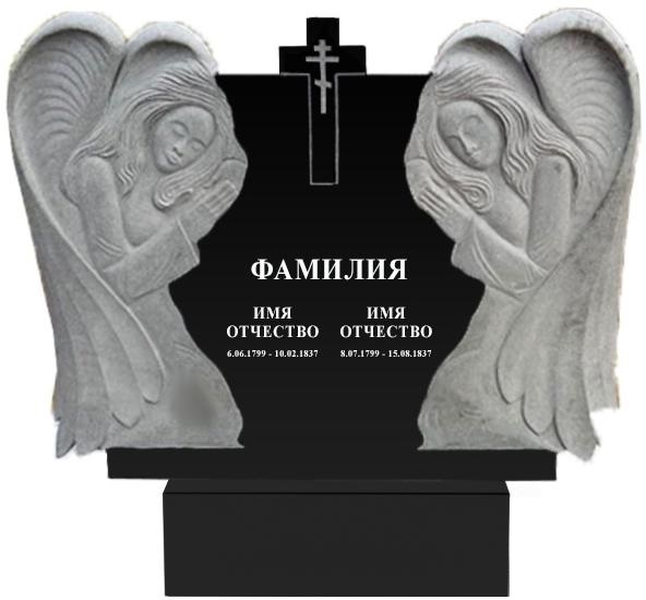 Памятники с ангелом на могилу в&nbsp;Самаре | Гранитный памятник Ангел №1