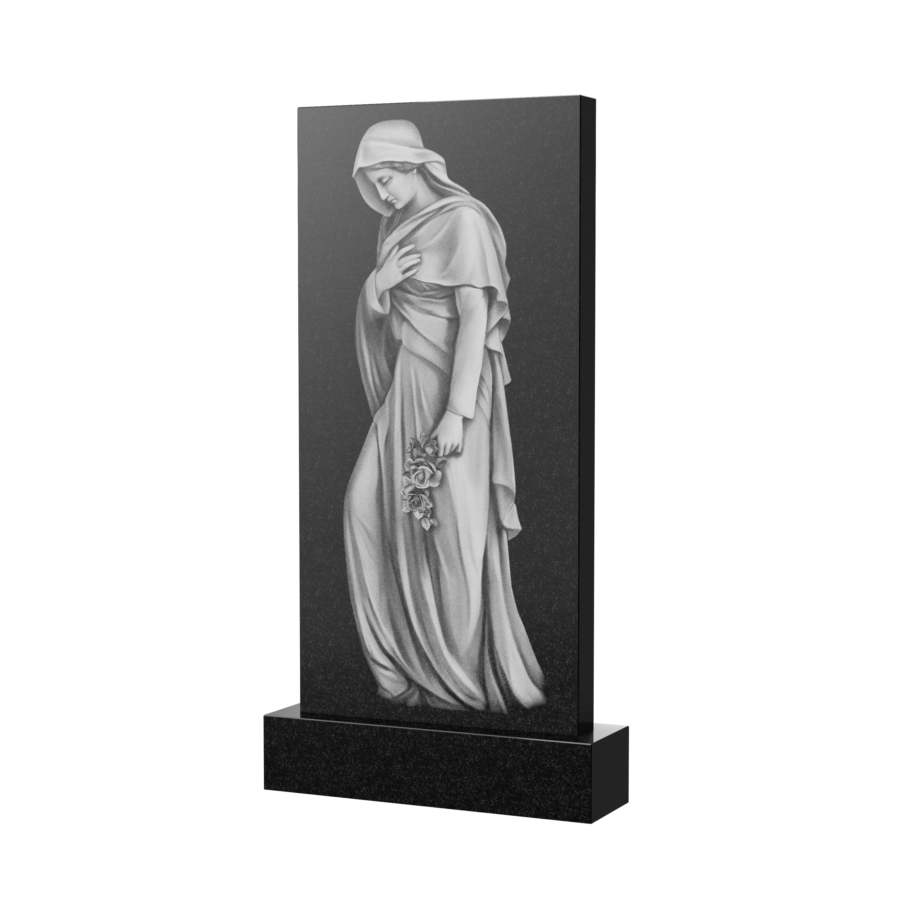 Оборотная сторона | Оформление оборотной стороны стелы со скорбящей, рисунок ОБ-027