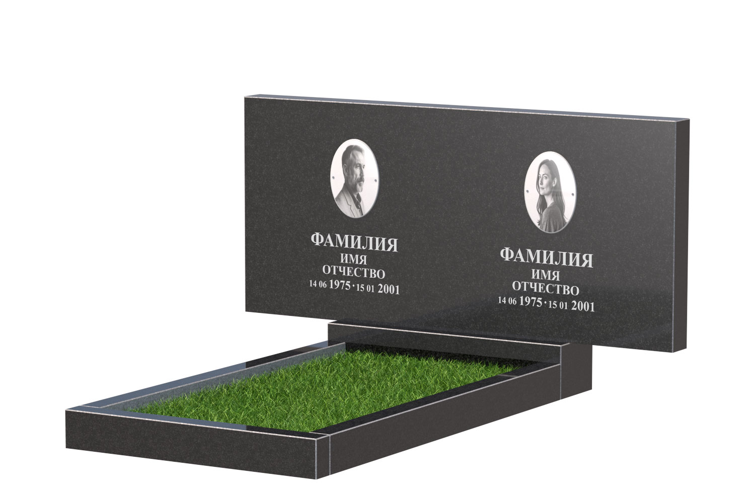 Готовое оформление в&nbsp;Самаре | Оформление памятника Эконом Двойной №1