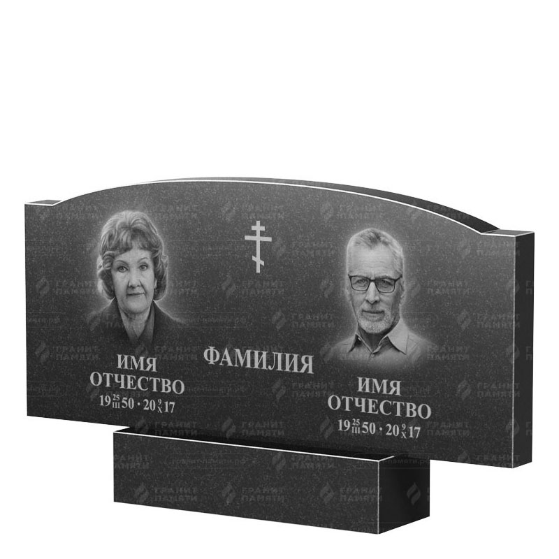Гранитные памятники в&nbsp;Самаре | Двойной гранитный памятник ФГ-257