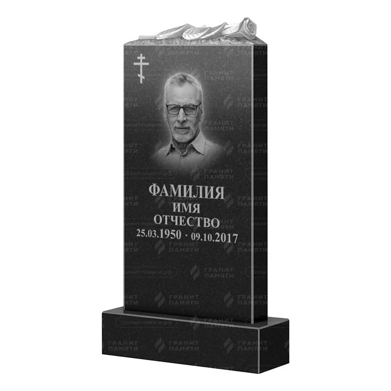 Памятники из гранита с цветами в&nbsp;Самаре | Гранитный памятник ФГ-105