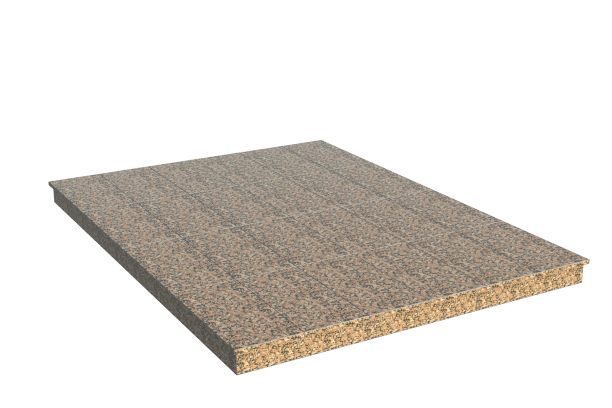 Площадки на могилу в&nbsp;Самаре | Площадка с вертикальной (10 см) облицовкой Южно-султаевским гранитом