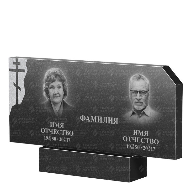 Памятники из гранита двойные в&nbsp;Самаре | Двойной гранитный памятник ФГ-134