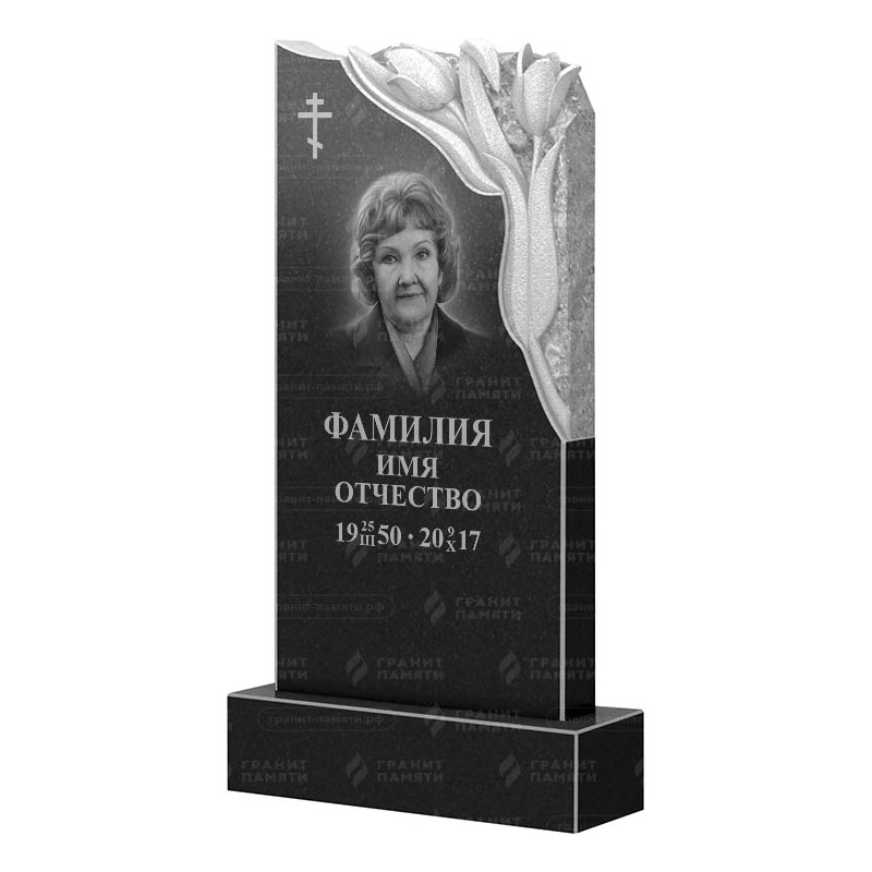 Памятники из гранита с цветами в&nbsp;Самаре | Гранитный памятник ФГ-113